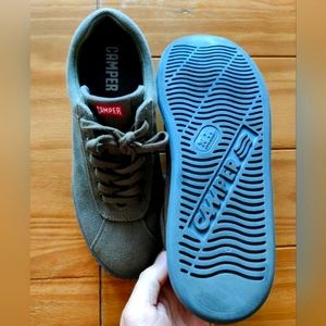 Camper Shoes Mens Sz 9 Runner Four Canvas Green/ Grey - Excellent!